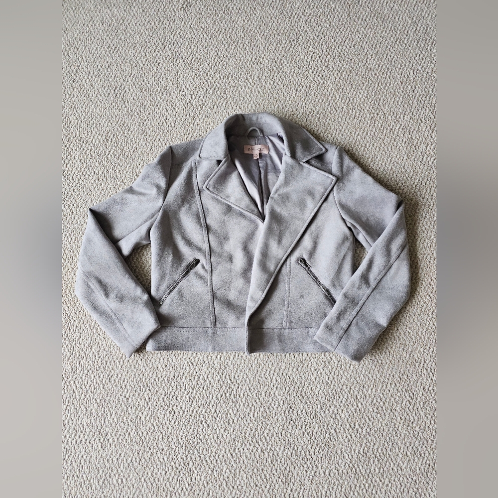 Philosophy Suede Crop Jacket